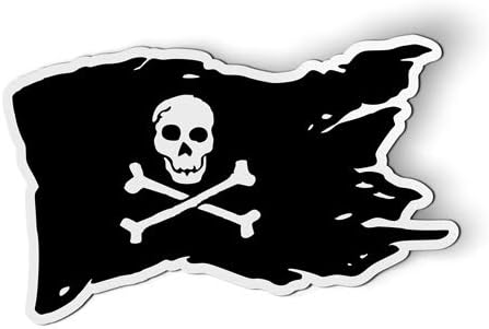 Amazon Com Ak Wall Art Pirate Flag Jolly Roger Magnet Car