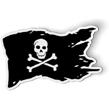 AK Wall Art Pirate Flag Jolly Roger - Magnet - Car Fridge Locker - Select Size