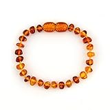 ALVABABY Amber Teething Bracelet or Anklet for Babies (Unisex) - Anti Flammatory Drooling & Fussiness Reduce Amber Teething Bracelet or Anklet for Cyber Monday ATB03