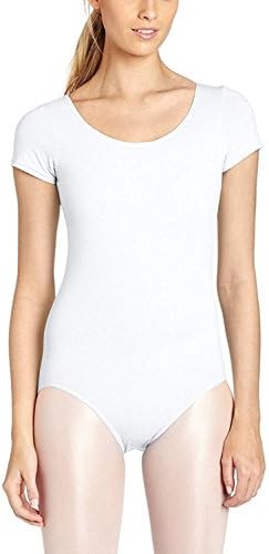 FAIMILORY Women's Basic Solid Scoop Neck Bodysuit Stretch Leotard