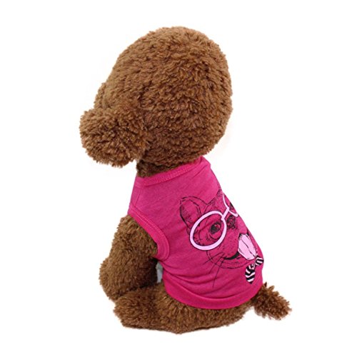 image for Wakeu Pet Supplies Small Dog Clothes,Wakeu Dog Glasses Pattern T-shirt