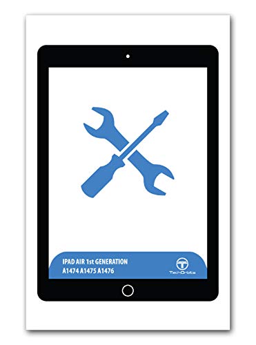 TechOrbits Ipad Air 1st Generation Touch Screen Replacement Glass Digitizer 9.7" with Home Button A1474 A1475 A1476 Repair Guide & Tool Kit (Black) - Thumbnail 6