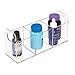 mDesign Cosmetic Organizer Tote for Vanity Cabinet to Hold Makeup, Beauty Products - Medium, Clear