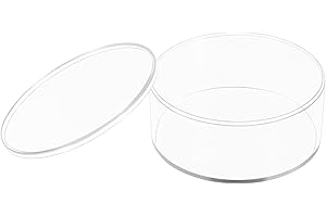 Dayaanee Round Acrylic Container with Lid Clear Round Acrylic Box Organizer Container Acrylic Circle Box 5.9” Storage Boxes for Candy,Pill, Nails, Beads and Tiny Jewelry