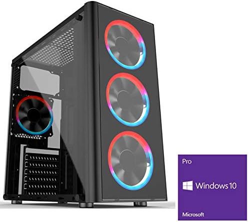 OCHW Metis RGB Ultra Fast Gaming PC Desktop Computer AMD Ryzen 3-3200G 4.0GHz Quad Core ATI Radeon HD Vega 8 Graphics USB 3.0 1TB 8GB DDR4 Wifi Windows 10 Pro (8GB DDR4, 1TB HDD)