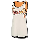 MLB San Francisco Giants Women's Triple Play Tank Top, Medium, Vintage White/black