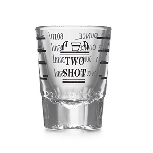 HAPPYNUTS Measuring Glass, TWO-SHOT Measuring Cup Shot Glass Measures 2 Ounces, 60mL