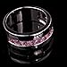 YAZILIND Women's Ring with Emerald Cut Big Stone Pink Cubic Zirconia CZ Silver Plated US Size 8 Wedding Party Gift