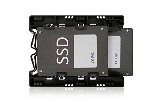 ICY DOCK Tool-less Dual 2.5 to 3.5 HDD Drive Bay SSD Mounting / Kit / Bracket / Adapter - EZ-Fit Lite MB290SP-B (1x Unit Package)