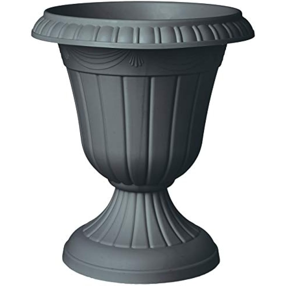 Arcadia Garden Products PL20GY Classic Traditional Plastic Urn Planter