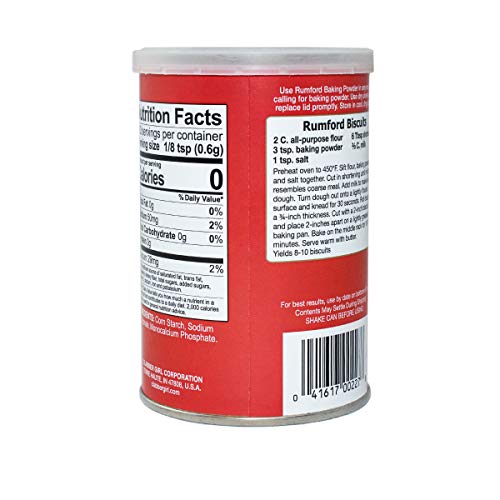 RUMFORD, DOUBLE ACTION BAKING POWDER, 8.1 OZ