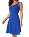 Herou Women Summer Beach Cotton Casual Tank Dress(Large,Blue)