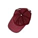 CANCA Vintage Washed Dyed Cotton Twill Low Profile Adjustable Baseball Cap (Purplish Red)