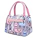 Ladiy New Prints Heat Preservation Portable Zipper Closure Lunch Bag Tote Lunch Bags