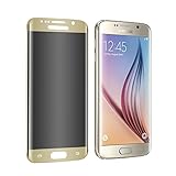 Galaxy S6 Edge Plus Privacy Screen Protector , YCFlying Anti-Spy 3D Curved Tempered Glass [Anti-Scratch] [Full Coverage] Screen Protector for Samsung Galaxy S6 Edge Plus -Gold (Not for S6 Edge)