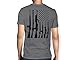 Mens Big Big American Flag With Machine Guns V-neck T-shirt
