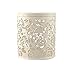 Leegoal Hollow Rose Flower Pattern Metal Pen Pencil Pot Holder Organizer