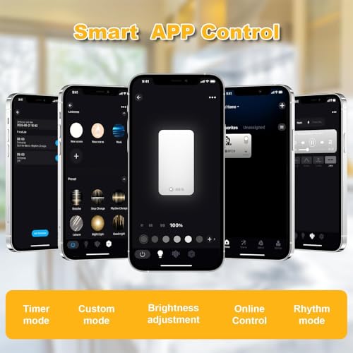 Lichaser 6000K LED Backlight Sheet White 24V 36W, Dimmable LED Panel Sheet Compatible with Alexa, Flexible Backlit Light Remote & APP, 19.7X9.7 Inch for Marble, Onyx, Quartz Countertop (4 Pack)