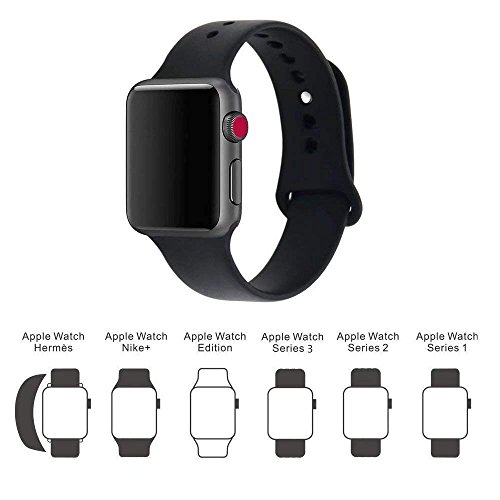 iDon Smart Watch Sport Band, Soft Silicone Replacement Sports Band compatible for Apple Watch Band 38mm 2017 Series 3 Series 2 Series 1 All Models(M/L, Walnut) - Thumbnail 4