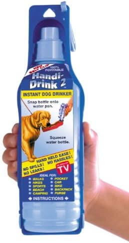 SPOT Handi Drink Bottle Water Bowl Portable System Size:9-Ounce Packs:Pack of 2