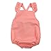 Puseky Infant Newborn Baby Girls Ruffle Romper Jumpsuit Sunsuit Bodysuit Outfits (0-3 Months, Pink)