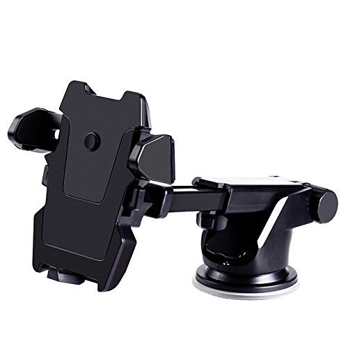 One Hand Operation Mount Car Phone Holder for Car Drivers,iBarbe Universal Windshield Mount/Dashboard Bracket with Adjustable Arm for iPhone X 8/8 Plus 7/7 Plus 6s Plus,Samsung Galaxy s9,S9+,S8 Plus