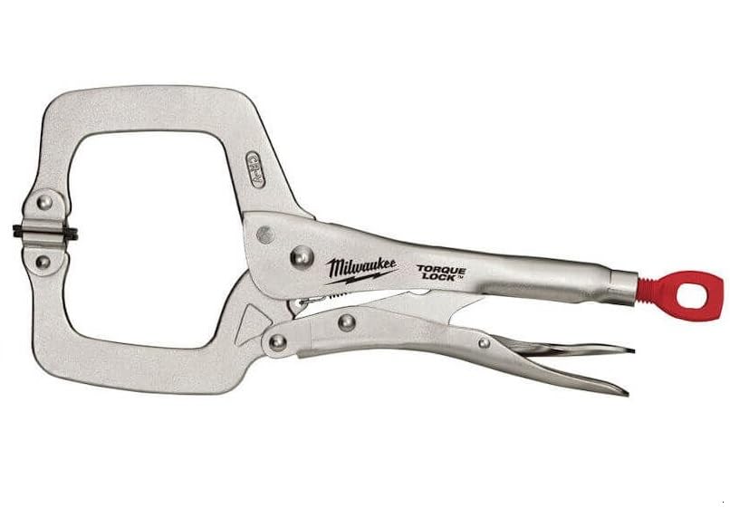 Milwaukee Torque Lock Locking C-Clamp with Swivel Pads 280mm (11in), Silver