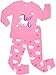 BebeBear Little Girls Horse Pajamas Set Children Christmas PJs 100% Cotton Sleepwear Size 6 Years, Pink-h