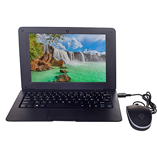 Bigmachine Windows 10 Laptop Mini 10.1 Inches 32 GB French AZERTY Keyboard Ultra Thin and Lightweight Netbook Quad Core PC HDMI Webcam Netflix Youtube (Black)