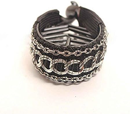 Women Girls Ladies Hair Clip Shining Rhinestone Round Ponytail Hair Band Buckle Hairpin plastic