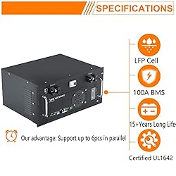 FOIIOE VESTWOODS 48V 100Ah Lithium LiFePO4 15-Year