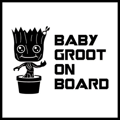 Baby Groot On Board Car Decal Sticker 6X8inch BLACK or WHITE