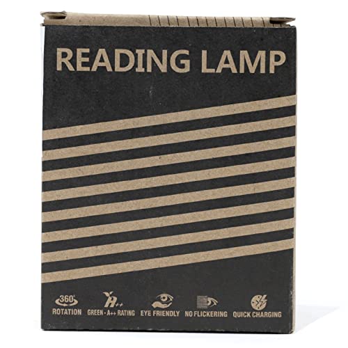 CIRYCASE Lampada da Lettura, Prevenzione Luce Blu & 2 Modalità di Luminosità per la Cura Degli Occhi, Luce da Lettura Flessibile USB Ricaricabile con Indicatore di Alimentazione, Lunga Durata Batteria