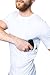 Graystone CCW Holster T-Shirt for Men- Crew Neck Compression Conceal Carry Tactical Clothing (Large, White)