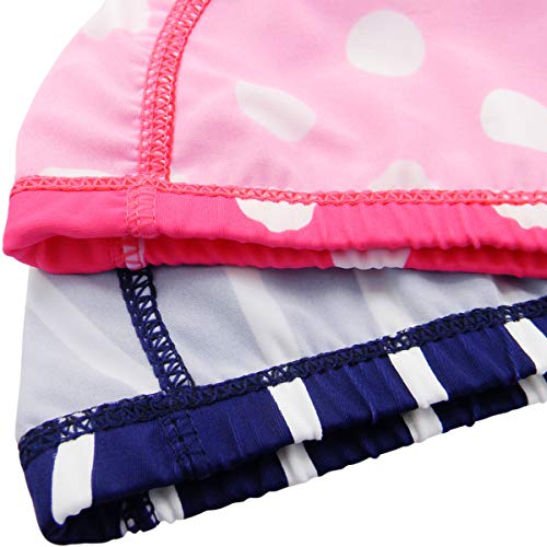 Qualtiy Yes QY 2Pack Superior Polyester Cloth Fabric Bathing Cap Swimming Caps Swimming Hats for Water Sports, Red Dot & Dark Blue Stripe Color - Thumbnail 4