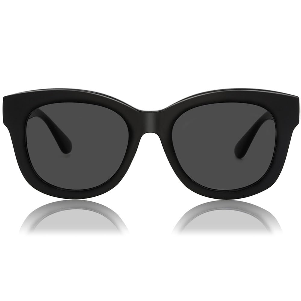 JiSoo Oversized Reading Sunglasses 2.0 Women/Ladies, Designer Oversized Tinted Reading Glasses Shades Sunglasses Readers 2.0, NOT Varifocal， Black