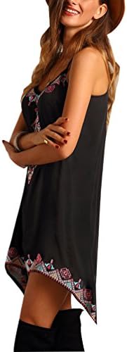 FCLM Women's Halter Round Neck Fashion Printed Dress Summer Short BG50405