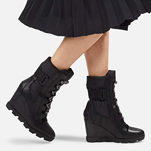 Sorel-Womens-Joan-Uptown-Mid-Lace-Boot-Rain-Waterproof-Black