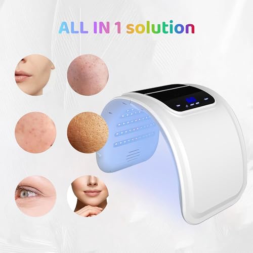 LBOYLOVE® Red Light Therapy, 7 Colors LED Light Therapy for Face, LED Light Rejuvenation Tool, Red LED Light Skin Care Equipment for Home, Red Light Therapy Machine for Facial/Neck/Body/Hand/Leg