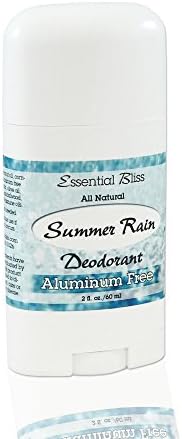 Essential Bliss 100% All-Natural Deodorant - SUMMER RAIN Aluminum Parabens Sulfate and GMO free