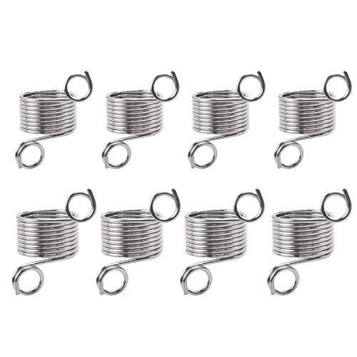 Jdesun 8 Pack Stainless Steel Yarn Guide Finger Ring Holder Knitting Thimble for Crochet Knitting Crafts Accessories Tool,2 Sizes