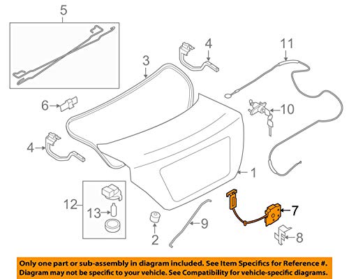 Nissan 84630-3AN0A, Trunk Lock Actuator Motor