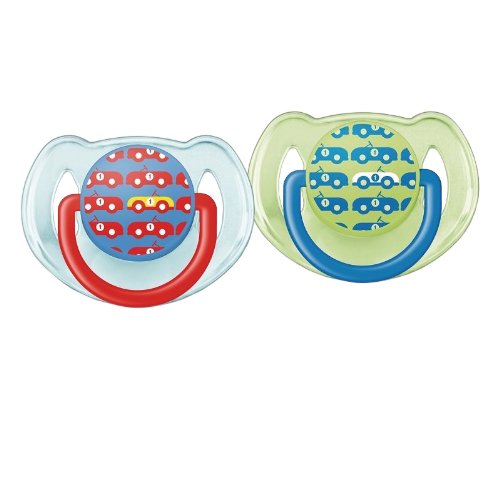 Philips AVENT BPA Free Fashion Pacifier, 6-18 Months, 2-Pack - Blue/Green