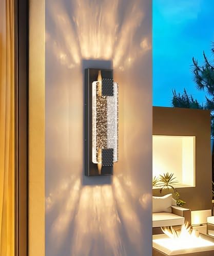 Tipace 15.7 Inches LED Porch Lights Outdoor Waterproof Modern Outside Sconce Wall Mount for Doorway Hallway Porch Patio Yard Doorway
