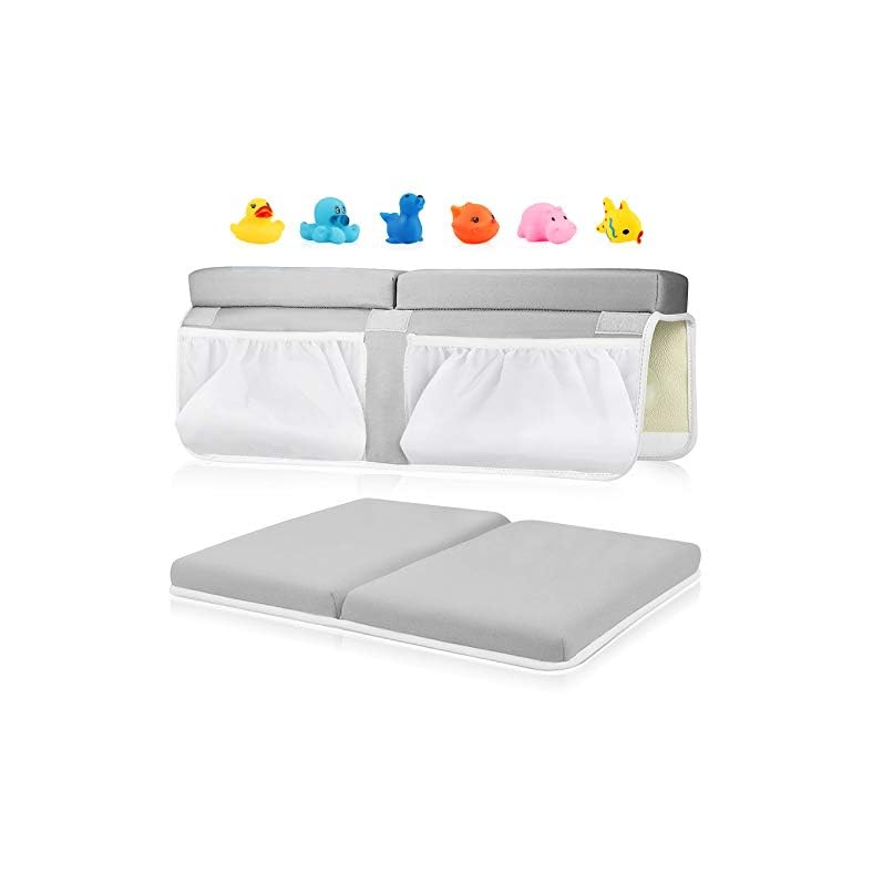 Bath Kneeler and Elbow Rest Set, 1.5 inch Thick Kneeling Pad and Elbow Support for Knee and Arm Support Large Bathtub…