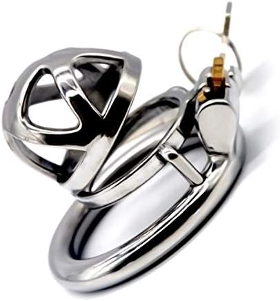 Bondage Masters Chastity Cage Medical Grade Stainless Steel, Innovative Design and 50 mm Back Ring, Silver - Image 4