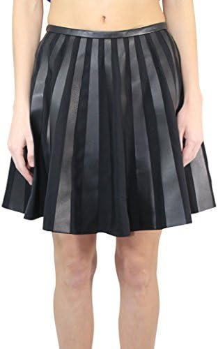 Yves Salomon Womens Leather A-line Skirt Black 36