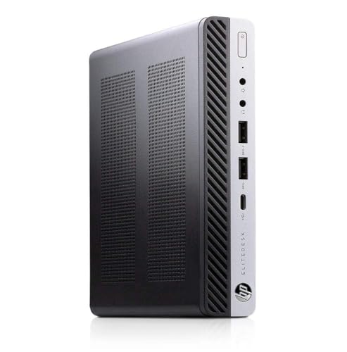 HP EliteDesk 800 G3 Mini Desktop PC, Intel Core i5-7500, 8GB RAM, 256GB SSD, US QWERTY WiFi Keyboard, Bluetooth, Windows 11 Pro (Refurbished)