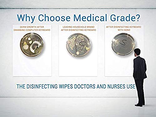 SONO Travel Safe Medical Grade Disinfecting Wipes Family Pack for Airplanes, Cruise Ships, Gyms, Schools, Offices, Kitchens, Bathrooms, Toilets, CPAP Masks and Machines, Vinyl Upholstery, Cell Phones
