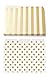 Bundle - Kate Spade New York File Folders Gold Stripe Set of 6 and Gold Dot Set of 6